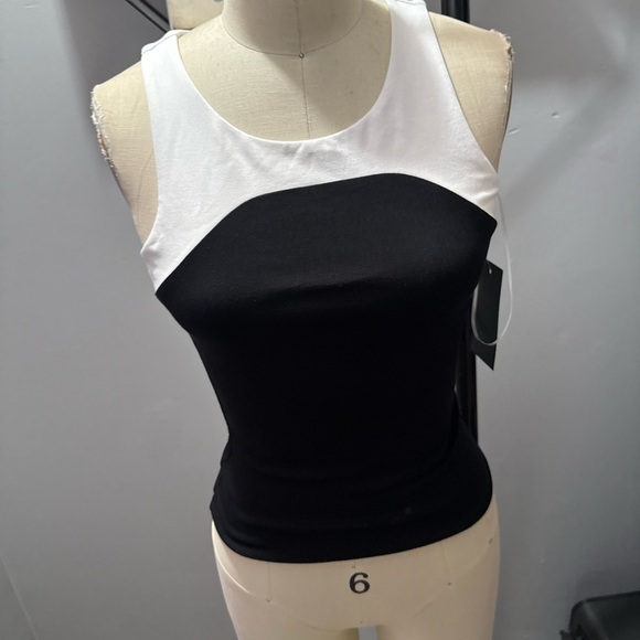 Lily White Tops - Lily White Monochrome Tank Top